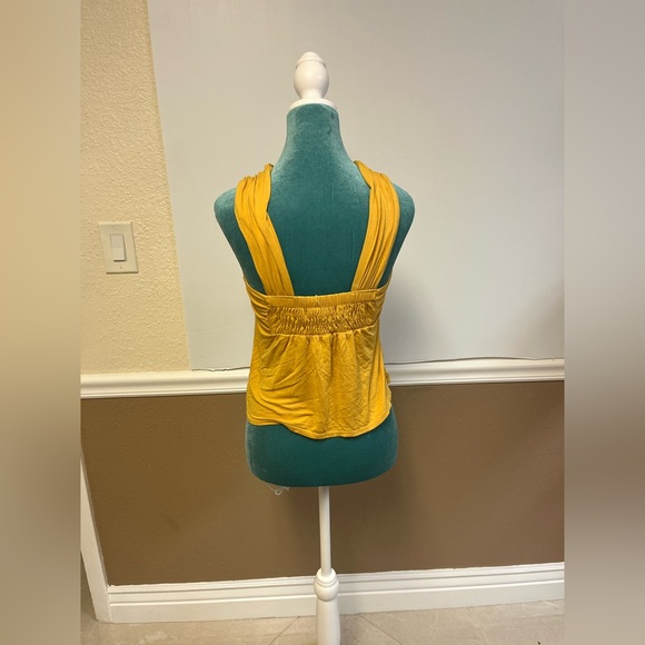 Free People Solstice Twist Front Tank‎ Top Mustard Yellow Size XS - Picture 6 of 9